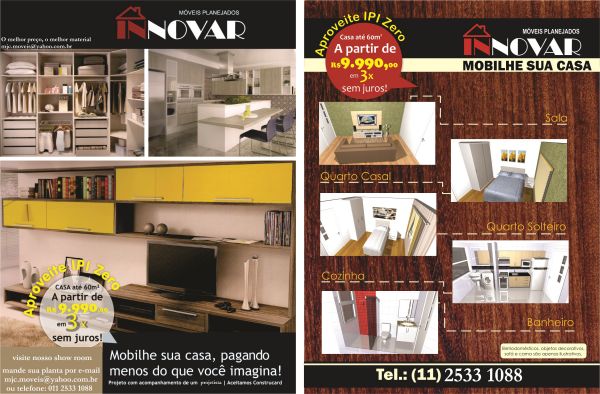 Mobilie sua casa de até 60mt² madeira MDF fundo 6MM em 3X